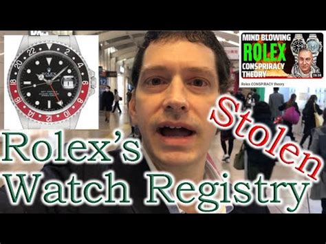 rolex stolen watch registry